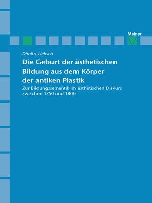 cover image of Die Geburt der ästhetischen Bildung aus dem Körper der antiken Plastik